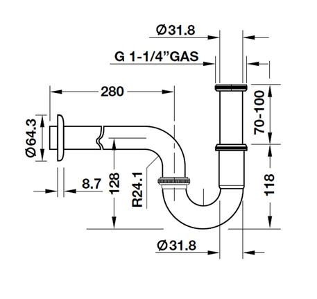 Bẫy nước S-trap Hafele 495.61.241